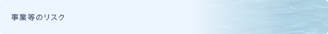 事業等のリスク